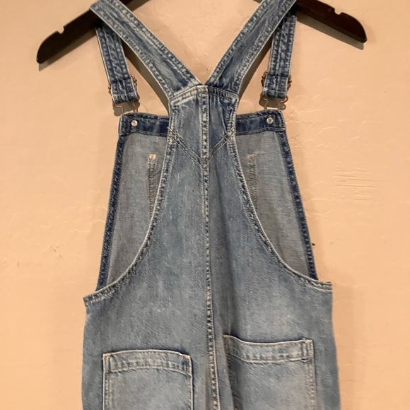 Gap Juniors Blue Size XL Denim Square Neck Straight Leg Denim Overalls - Picture 9 of 13